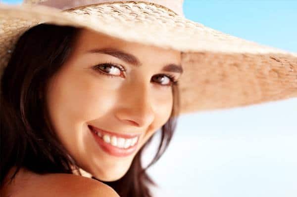 woman hat summer skin
